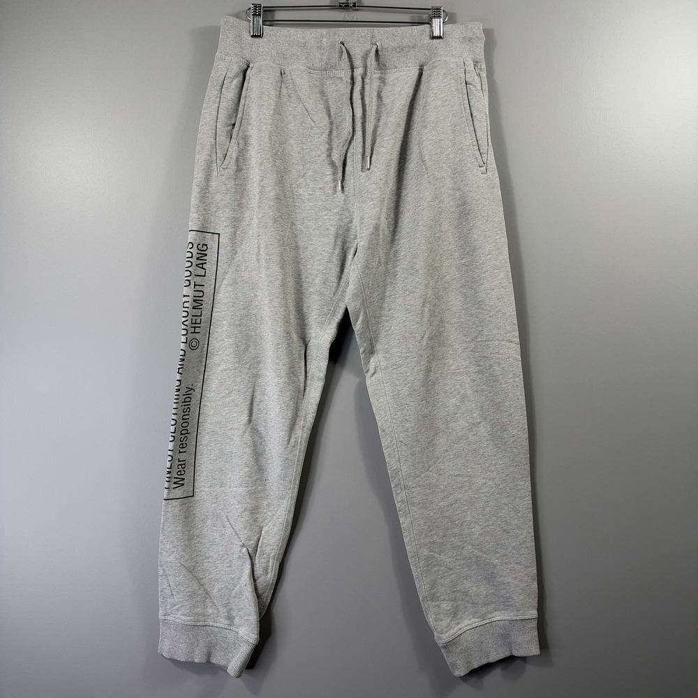 Helmut Lang Sweatpants Mens Medium Gray Jogger Elastic Waist